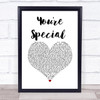 NF You're Special White Heart Song Lyric Wall Art Print