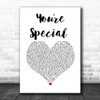 NF You're Special White Heart Song Lyric Wall Art Print