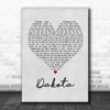 Stereophonics Dakota Grey Heart Song Lyric Music Wall Art Print