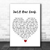 Doris Troy Just One Look White Heart Song Lyric Wall Art Print