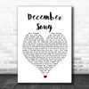 George Michael December Song White Heart Song Lyric Wall Art Print