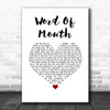 Mike + The Mechanics Word Of Mouth White Heart Song Lyric Wall Art Print