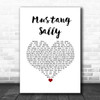 The Commitments Mustang Sally White Heart Song Lyric Wall Art Print