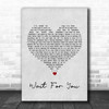 Stone Broken Wait For You Grey Heart Song Lyric Music Wall Art Print