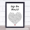 Editors Formaldehyde White Heart Song Lyric Wall Art Print