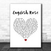 Paul Weller English Rose White Heart Song Lyric Wall Art Print