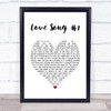 The White Buffalo Love Song #1 White Heart Song Lyric Wall Art Print