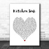 Twenty One Pilots Kitchen Sink White Heart Song Lyric Wall Art Print