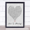 Sun Is Shining Axwell Ingrosso Grey Heart Song Lyric Music Wall Art Print