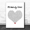 Bugzy Malone Memory Lane White Heart Song Lyric Wall Art Print