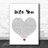 Fabolous ft. Ashanti So Into You White Heart Song Lyric Wall Art Print