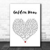 Kacey Musgraves Golden Hour White Heart Song Lyric Wall Art Print