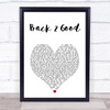 Matchbox 20 Back 2 Good White Heart Song Lyric Wall Art Print