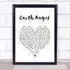The Penguins Earth Angel White Heart Song Lyric Wall Art Print