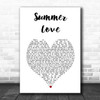 Upchurch Summer Love White Heart Song Lyric Wall Art Print