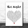 Billy Joel This Night White Heart Song Lyric Wall Art Print