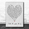 Tell It Like It Is Aaron Neville Grey Heart Song Lyric Music Wall Art Print
