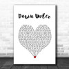 Men At Work Down Under White Heart Song Lyric Wall Art Print