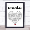 Muse Invincible White Heart Song Lyric Wall Art Print
