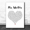 Stereophonics Mr. Writer White Heart Song Lyric Wall Art Print