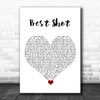 Jimmie Allen Best Shot White Heart Song Lyric Wall Art Print