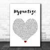Notorious B.I.G. Hypnotize White Heart Song Lyric Wall Art Print