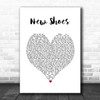 Paolo Nutini New Shoes White Heart Song Lyric Wall Art Print