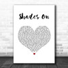 The Vamps Shades On White Heart Song Lyric Wall Art Print