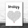 Ian Brown Stellify White Heart Song Lyric Wall Art Print