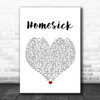 Kane Brown Homesick White Heart Song Lyric Wall Art Print