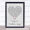 The Beatles Only A Northern Song Grey Heart Song Lyric Music Wall Art Print