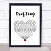 Trey Anastasio Drifting White Heart Song Lyric Wall Art Print