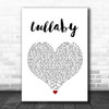 Andreya Triana Lullaby White Heart Song Lyric Wall Art Print