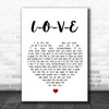 Frank Sinatra L-O-V-E White Heart Song Lyric Wall Art Print