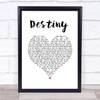 Jim Brickman Destiny White Heart Song Lyric Wall Art Print