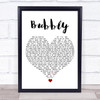 Colbie Caillat Bubbly White Heart Song Lyric Wall Art Print