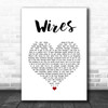 Athlete Wires White Heart Song Lyric Wall Art Print