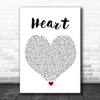 Bugzy Malone Heart White Heart Song Lyric Wall Art Print