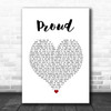 Heather Small Proud White Heart Song Lyric Wall Art Print