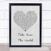 The Courteeners Take Over The World Grey Heart Song Lyric Music Wall Art Print