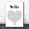 L-H Yoshi White Heart Song Lyric Wall Art Print L-H Yoshi White Heart Song Lyric Wall Art Print