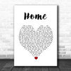Lady Antebellum Home White Heart Song Lyric Wall Art Print