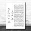 JP Cooper Beneath The Streetlights And The Moon White Script Song Lyric Wall Art Print