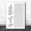 Panic! At The Disco Nearly Witches (Ever Since We Met...) White Script Song Lyric Wall Art Print