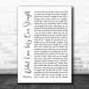 Whitney Houston I Didn't Know My Own Strength White Script Song Lyric Wall Art Print
