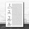 Meghan Trainor All About That Bass White Script Song Lyric Wall Art Print