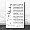 Elton John I'm Still Standing White Script Song Lyric Wall Art Print