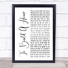 The Cinematic Orchestra To Build A Home White Script Song Lyric Wall Art Print