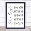 Louis Armstrong Just a Gigolo White Script Song Lyric Wall Art Print