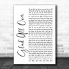 The Dave Clark Five Glad All Over White Script Song Lyric Wall Art Print